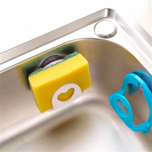 Convenient Suction Cup Mounted Eco-Friendly Plastic Sponge Holder