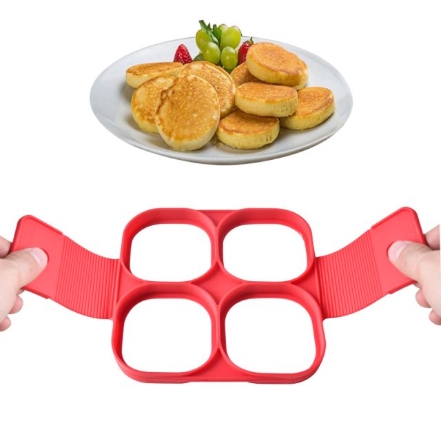 Non-Stick Red Color Silicone Pancake Makers